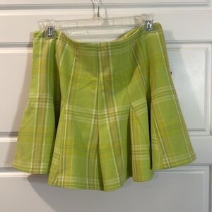 Plaid Green Women's Skirt